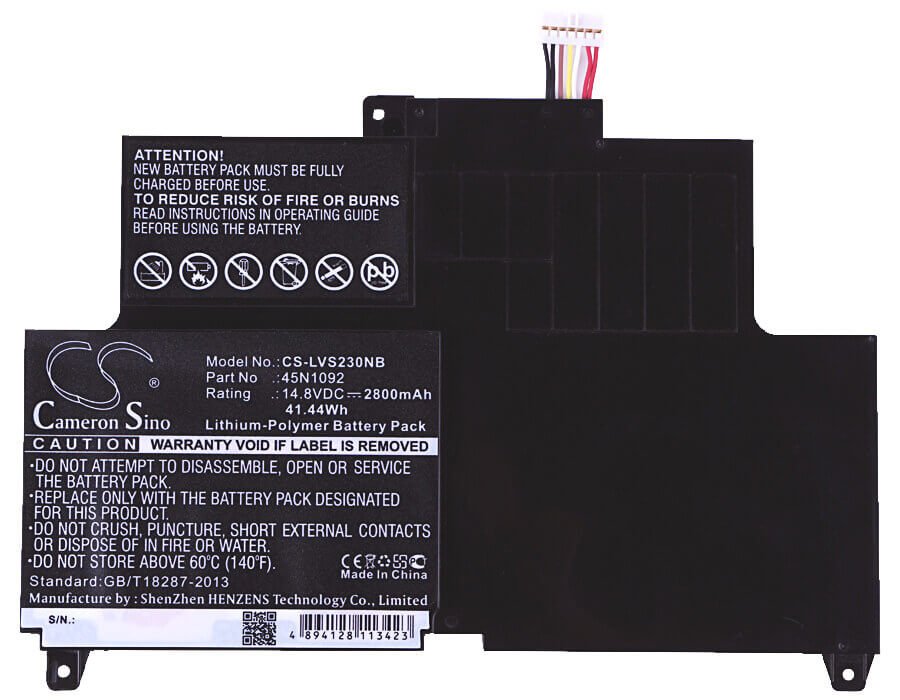 Battery For Lenovo Thinkpad S230u, Thinkpad Edge S230u, Thinkpad Twist S230u 14.8v, 2800mah - 41.44wh Notebook, Laptop Cameron Sino Technology Limited