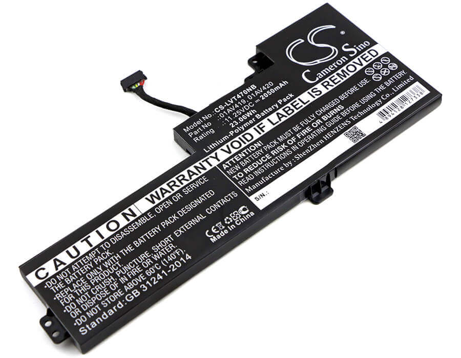 Battery For Lenovo, Thinkpad T470, Thinkpad T470, 01av419 11.25v, 2050mah - 23.06wh Notebook, Laptop Cameron Sino Technology Limited