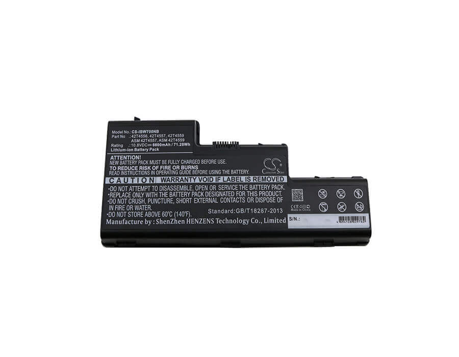 Battery For Lenovo, Thinkpad W700, Thinkpad W700 2500 10.8v, 6600mah - 71.28wh Notebook, Laptop Cameron Sino Technology Limited (Suspended)