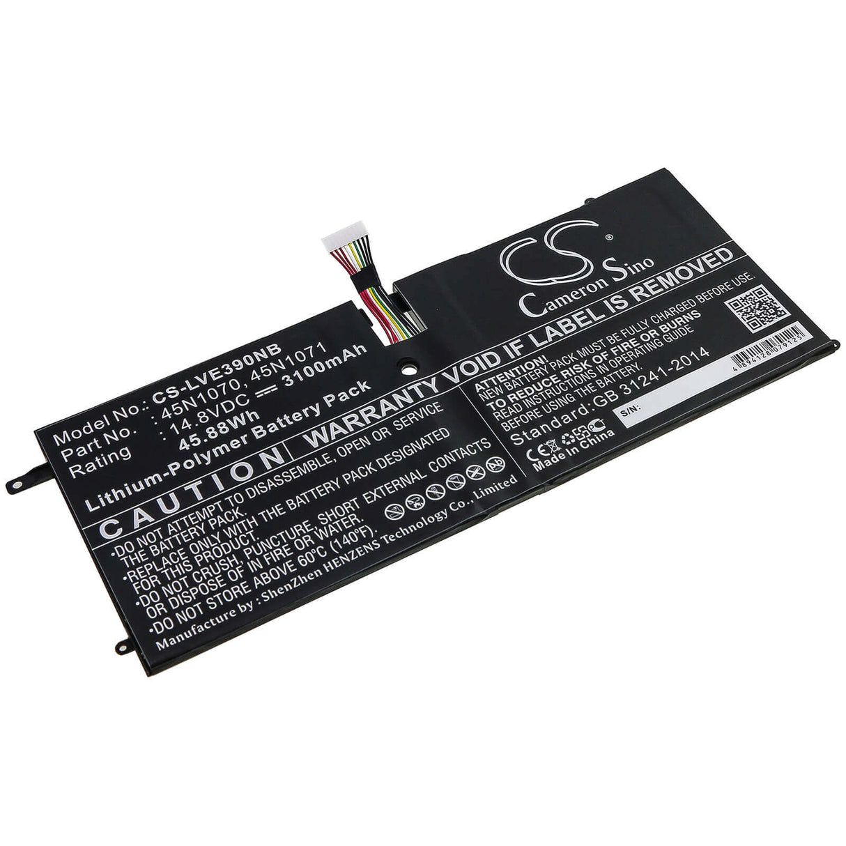 Battery For Lenovo, Thinkpad X1 Carbon, Thinkpad X1 Carbon 3444, Thinkpad X1 Carbon 3444-2hu 14.8v, 3100mah - 45.88wh Notebook, Laptop Cameron Sino Technology Limited