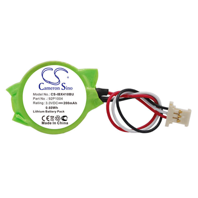 3.0V, Lithium, 200mAh, CMOS / BackUp battery fits Lenovo, 23.2004.181, ThinkPad X200, ThinkPad X200 7454, 0.60Wh CMOS / BackUp Cameron Sino Technology Limited