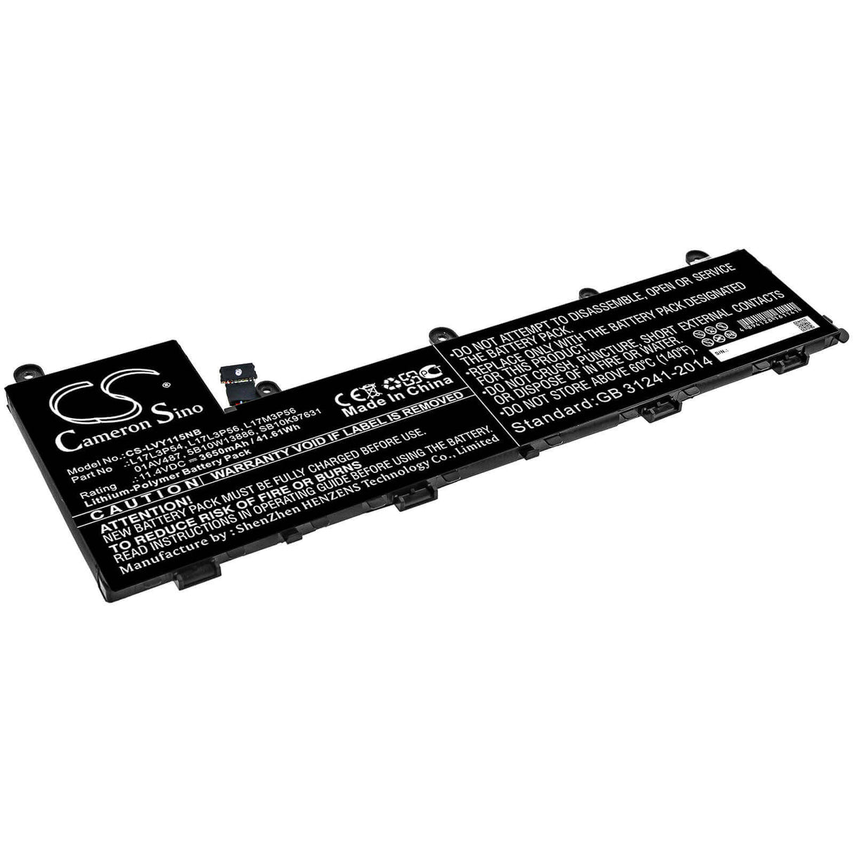 Battery For Lenovo, Thinkpad Yoga 11e 5th Gen, Yoga 11e 5th 11.1v, 3650mah - 40.52wh Notebook, Laptop Cameron Sino Technology Limited