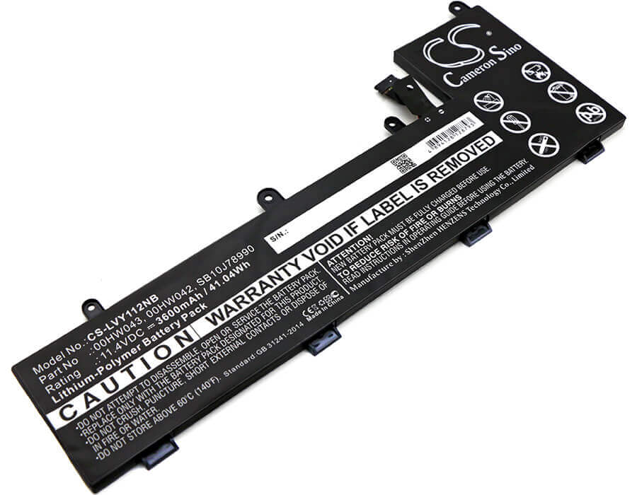 Notebook battery For Lenovo, Thinkpad Yoga 11e Chromebook 11.4v, 3600mah - 41.04wh Notebook, Laptop Cameron Sino Technology Limited