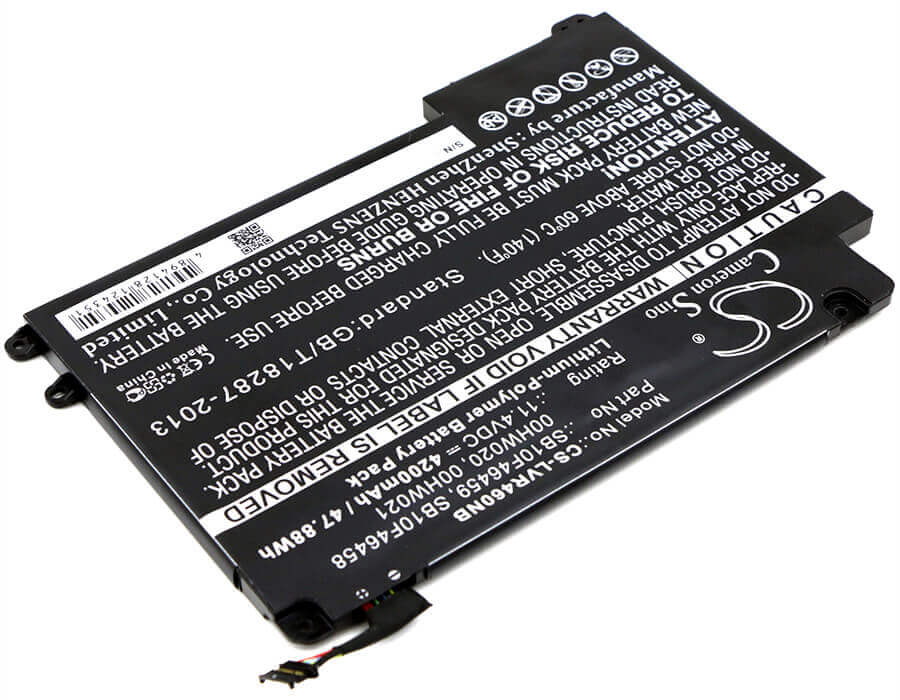 Battery For Lenovo, Thinkpad Yoga 460 11.4v, 4200mah - 47.88wh Notebook, Laptop Cameron Sino Technology Limited