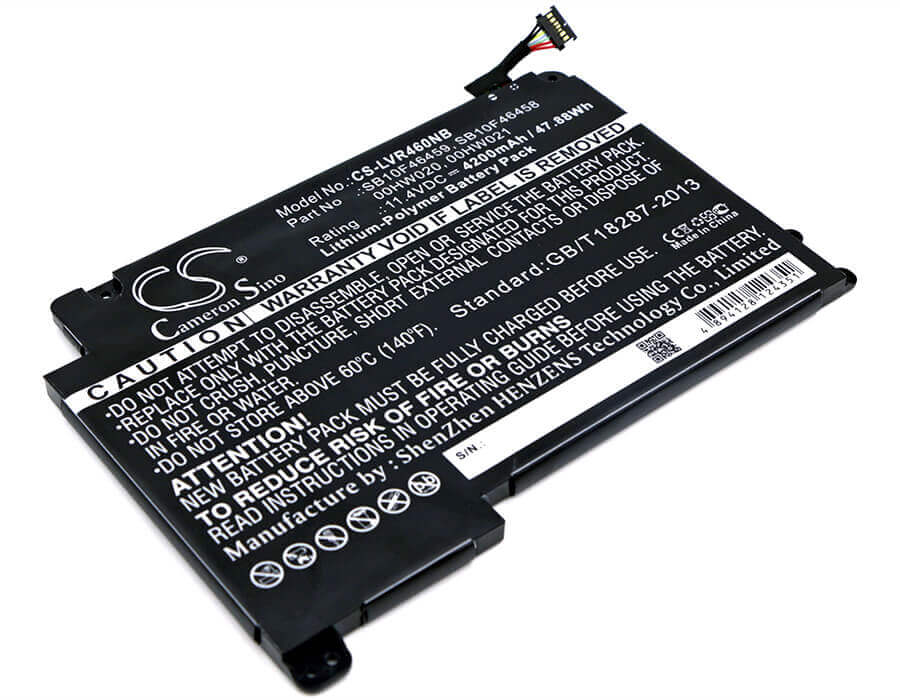 Battery For Lenovo, Thinkpad Yoga 460 11.4v, 4200mah - 47.88wh Notebook, Laptop Cameron Sino Technology Limited