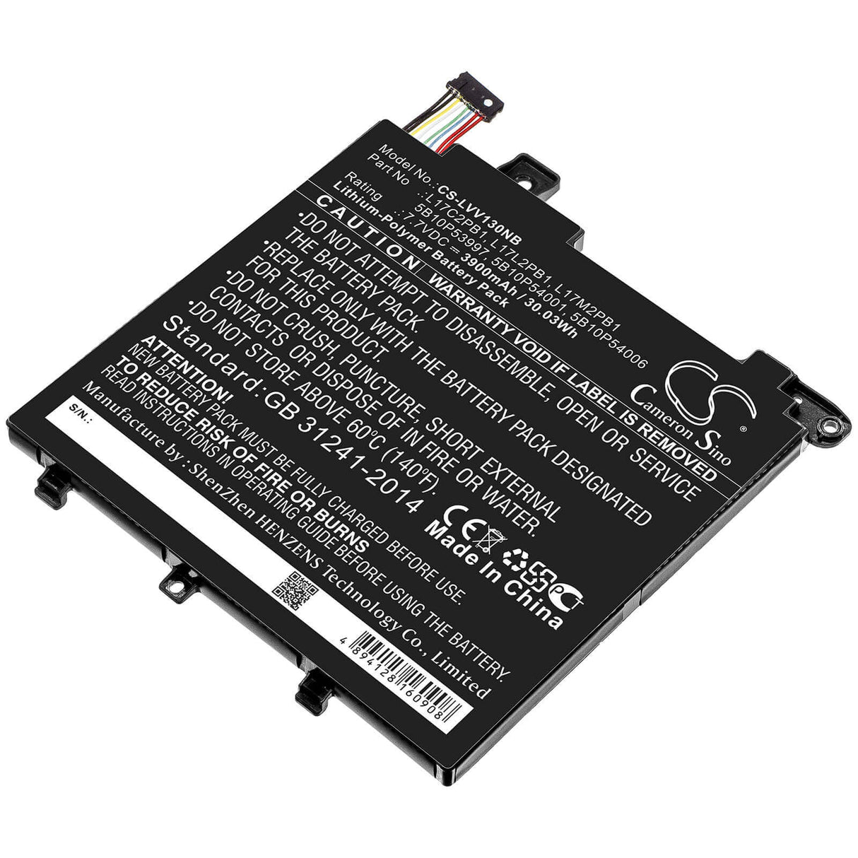 Battery For Lenovo, V130-14igm 81hm, V130-14igm-81hm009nge, V130-14ikb-81hq 7.7v, 3900mah - 30.03wh Notebook, Laptop Cameron Sino Technology Limited