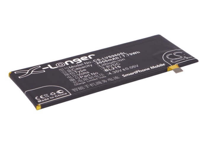 3.8V, Li-Polymer, 2050mAh, SmartPhone battery fits Lenovo, Bl215, S960, S968t, 7.79Wh Mobile, SmartPhone Cameron Sino Technology Limited (Suspended)