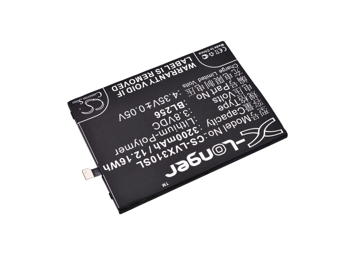 3.8V, Li-Polymer, 3200mAh, SmartPhone battery fits Lenovo, Bl256, A7010a48, A7010-a48, 12.16Wh Mobile, SmartPhone Cameron Sino Technology Limited (Smartphone)