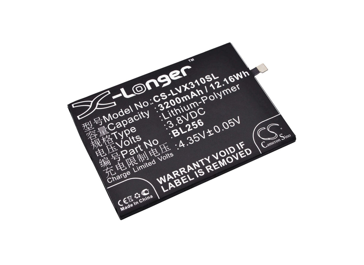 3.8V, Li-Polymer, 3200mAh, SmartPhone battery fits Lenovo, Bl256, A7010a48, A7010-a48, 12.16Wh Mobile, SmartPhone Cameron Sino Technology Limited (Smartphone)
