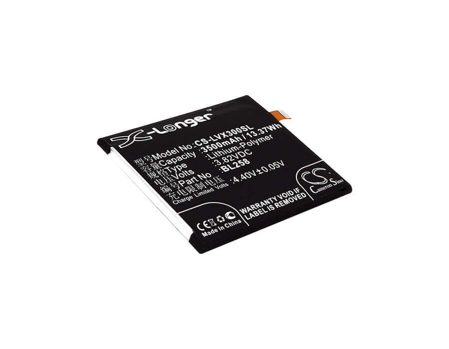 3,82V, Li-Polymer, 3500mAh, batterie de smartphone compatible avec Lenovo, Bl258, Lemon X3, Lemon X3 Dual Sim Td-lte, 13,37Wh Mobile, Smartphone Cameron Sino Technology Limited (Smartphone)