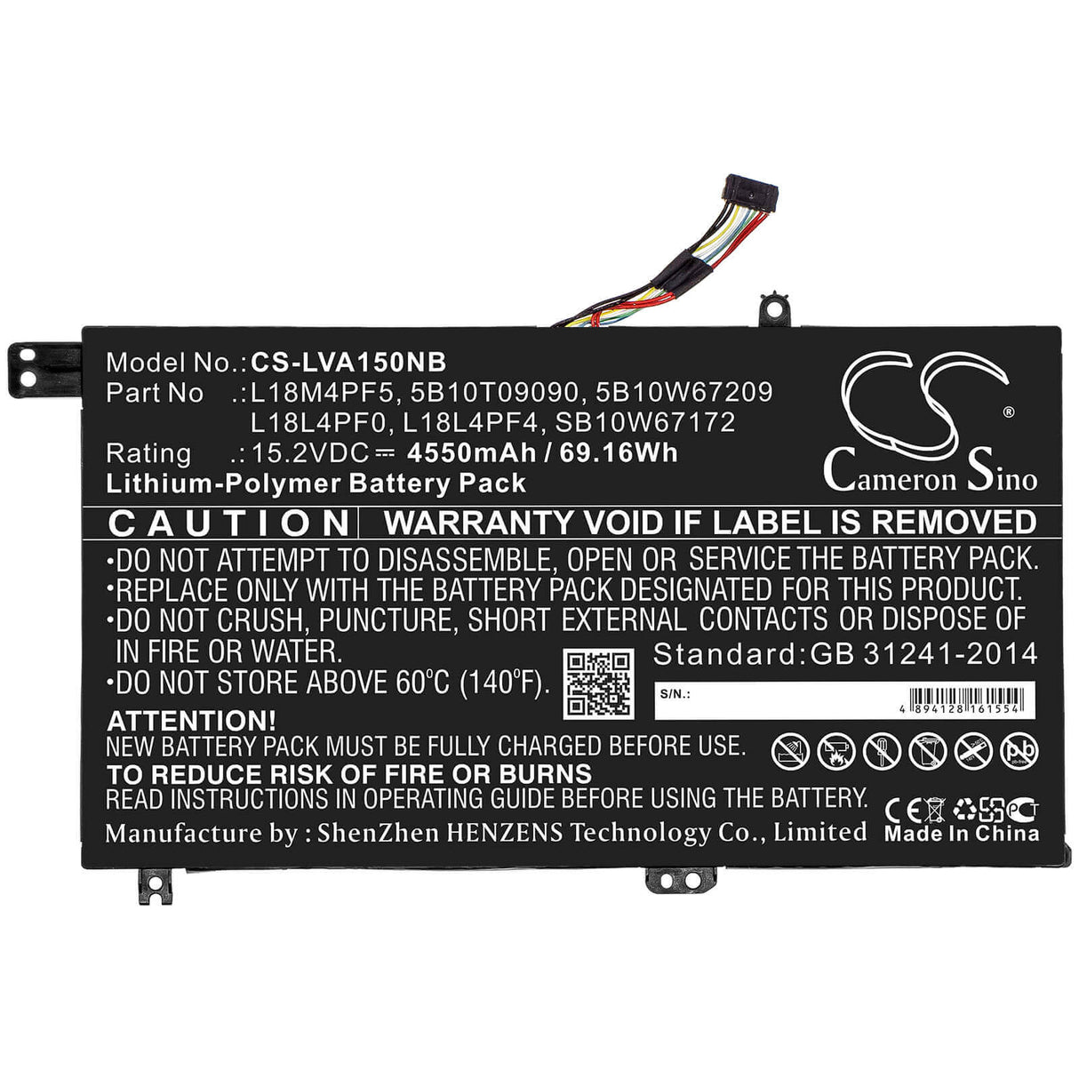 Battery For Lenovo, Xiaoxin Air 15 2019 15.2v, 4550mah - 69.16wh Notebook, Laptop Cameron Sino Technology Limited