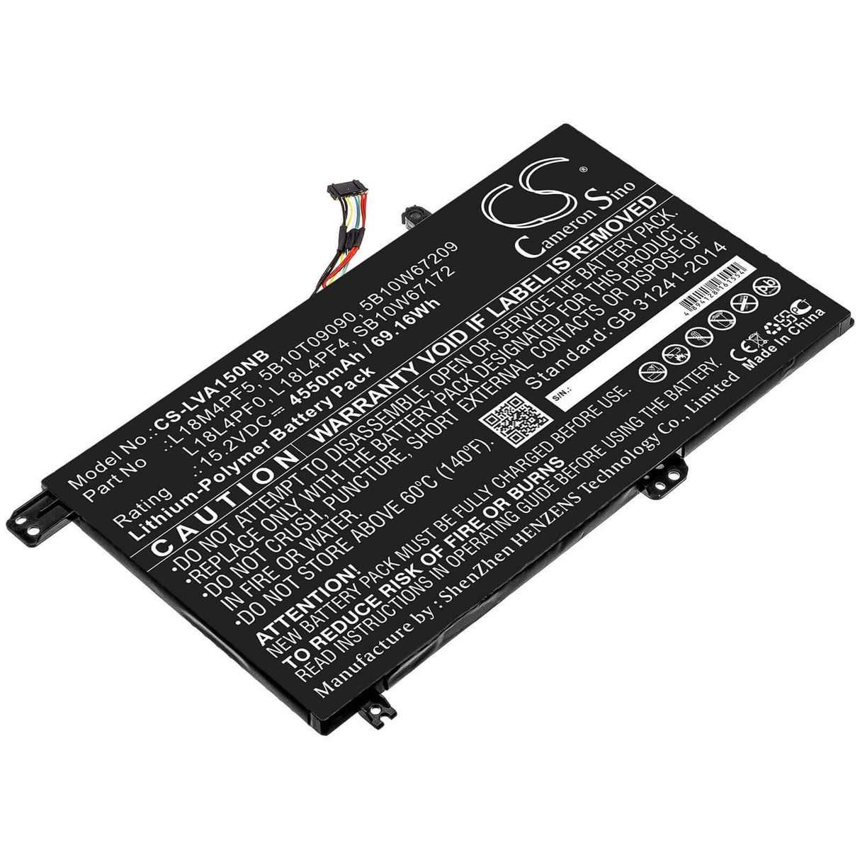 Battery For Lenovo, Xiaoxin Air 15 2019 15.2v, 4550mah - 69.16wh Notebook, Laptop Cameron Sino Technology Limited
