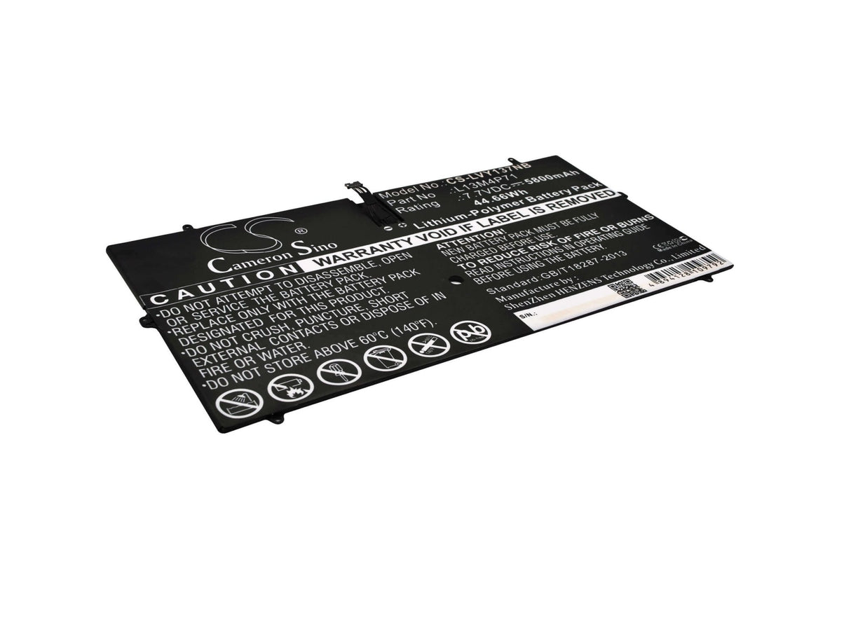 Battery For Lenovo Yoga 3 Pro, Yoga 3 Pro 1370, Yoga 3 Pro 1370 13.3" 7.7v, 5800mah - 44.66wh Notebook, Laptop Cameron Sino Technology Limited