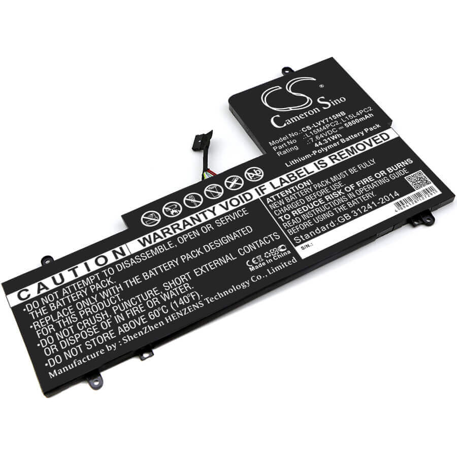 Battery For Lenovo, Yoga 710 15", Yoga 710-15isk, Yoga 710-15i 7.64v, 5800mah Notebook, Laptop Cameron Sino Technology Limited