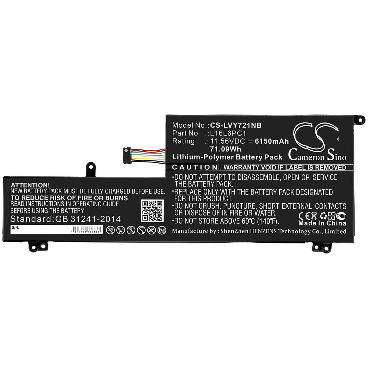 Battery For Lenovo, Yoga 720, Yoga 720-15, Yoga 720-15ikb 11.56v, 6150mah - 71.09wh Notebook, Laptop Cameron Sino Technology Limited
