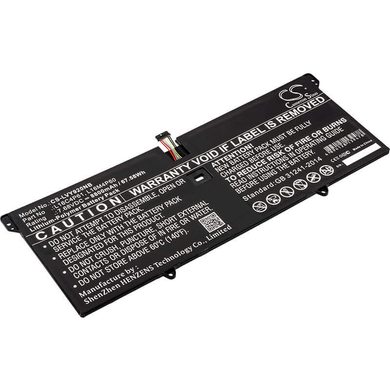 Notebook battery For Lenovo, Yoga 920, Yoga 920-13ikb, 7.68v, 8800mah - 67.58wh Notebook, Laptop Cameron Sino Technology Limited