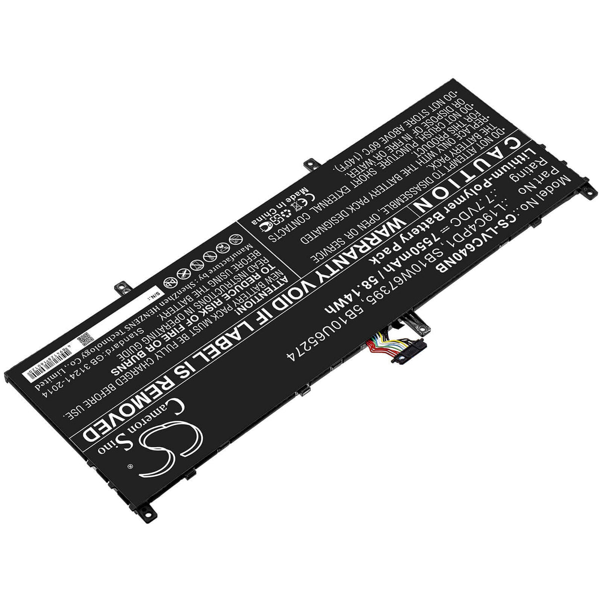 Battery For Lenovo, Yoga C640 13, Yoga C640 13iml 7.7v, 7550mah - 58.14wh Notebook, Laptop Cameron Sino Technology Limited