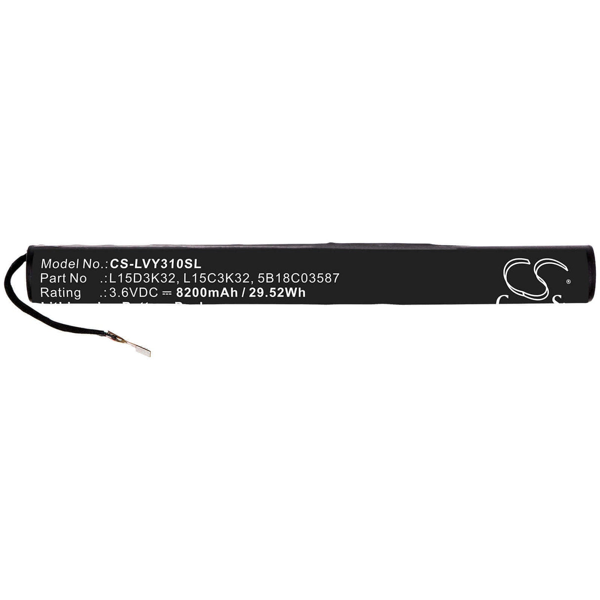 3.6V, Li-ion, 8200mAh, Tablet battery fits Lenovo, 5b18c03587, Yoga Tab 3 10, Yt3-x50, 29.52Wh Tablet Cameron Sino Technology Limited