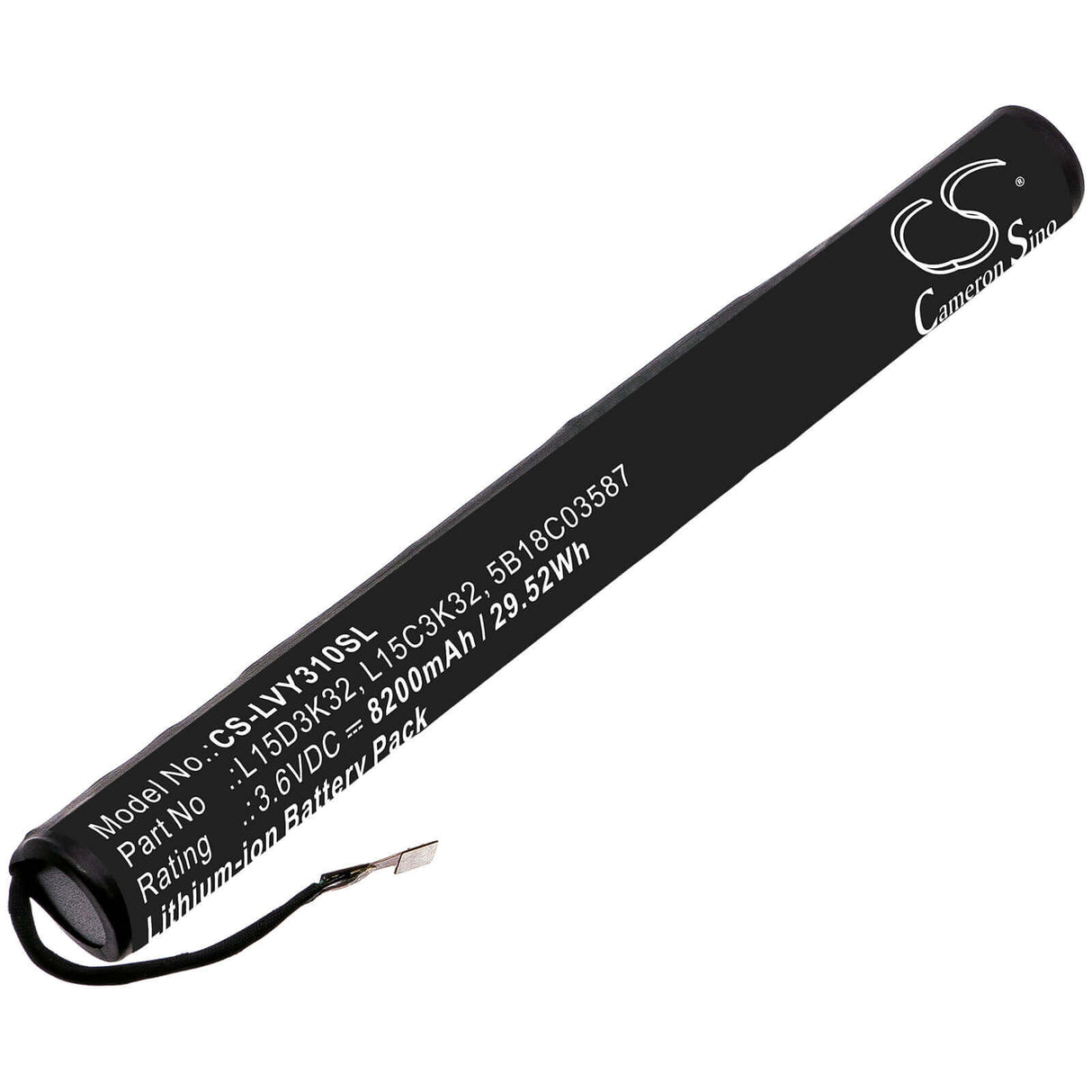 3.6V, Li-ion, 8200mAh, Tablet battery fits Lenovo, 5b18c03587, Yoga Tab 3 10, Yt3-x50, 29.52Wh Tablet Cameron Sino Technology Limited
