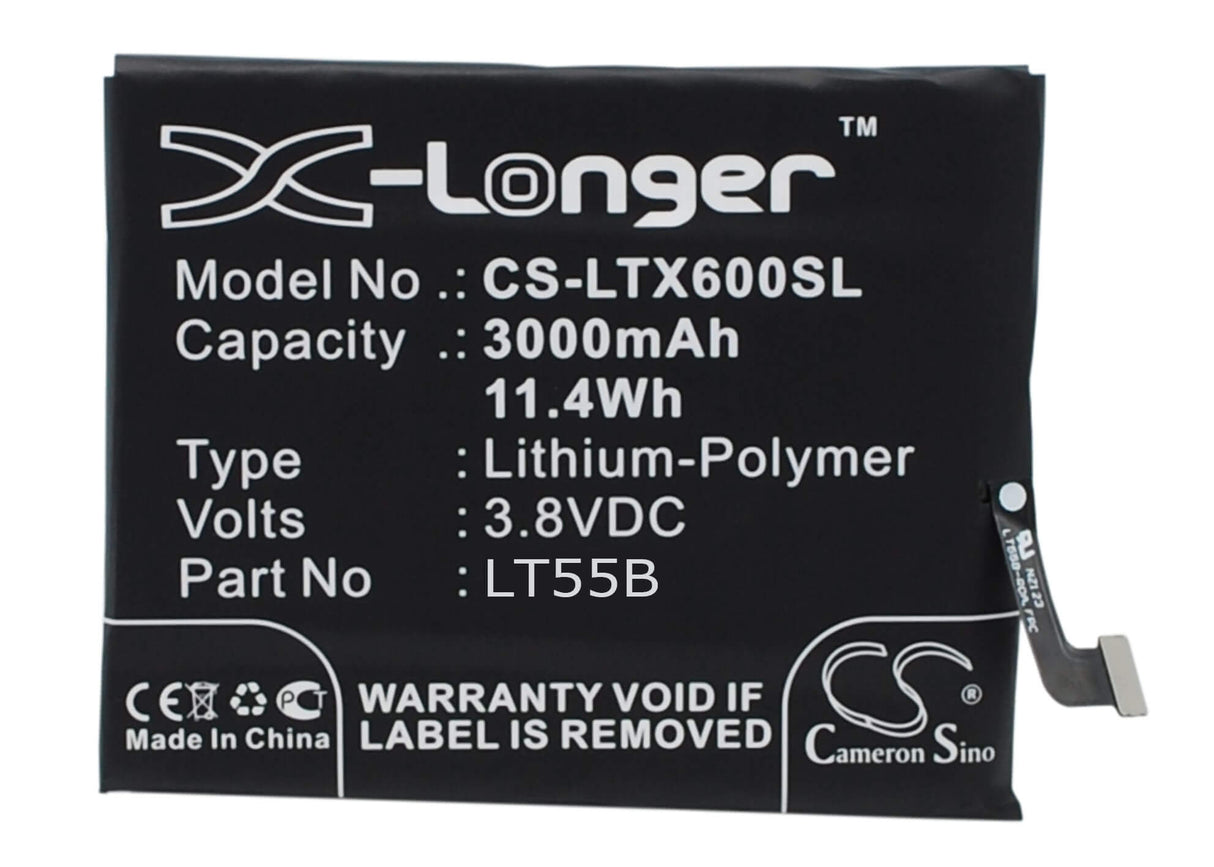 3,8V, Li-Polymère, 3000mAh, Batterie de smartphone compatible avec Letv, Lt55b, 1, Lt55b, 11,4Wh Mobile, Smartphone Cameron Sino Technology Limited (Smartphone)