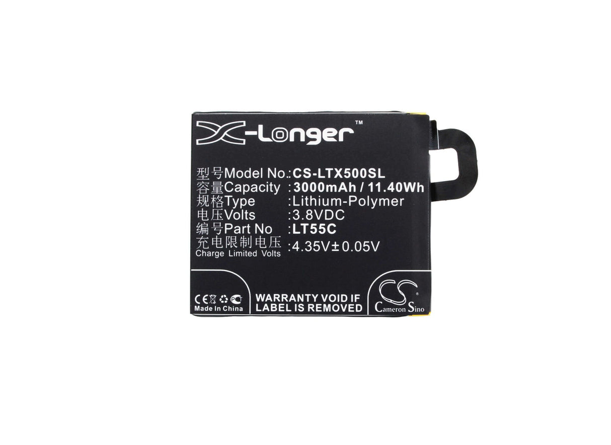 3.8V, Li-Polymer, 3000mAh, SmartPhone battery fits Leeco, Letv, Lt55c, Le1s, X500, 11.4Wh Mobile, SmartPhone Cameron Sino Technology Limited (Smartphone)