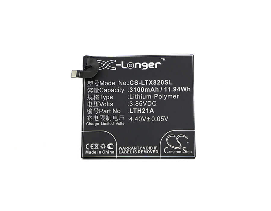3.85V, Li-Polymer, 3100mAh, SmartPhone battery fits Letv, Lth21a, Max 2, X820, 11.94Wh Mobile, SmartPhone Cameron Sino Technology Limited (Smartphone)
