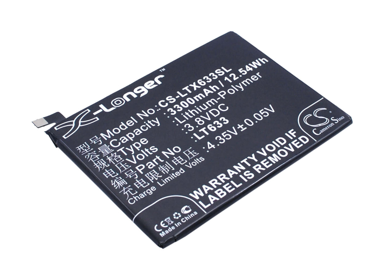 3.8V, Li-Polymer, 3300mAh, SmartPhone battery fits Letv, Lt633, Max, Mx1, 12.54Wh Mobile, SmartPhone Cameron Sino Technology Limited (Smartphone)