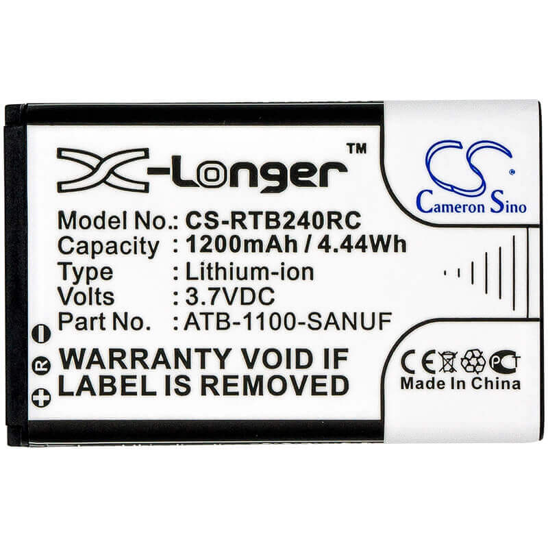 3.7V, Li-ion, 1200mAh, Remote Control battery fits Letv, Probat, Rti, Rc60tp6, S40, S50, 4.44Wh Remote Control Cameron Sino Technology Limited