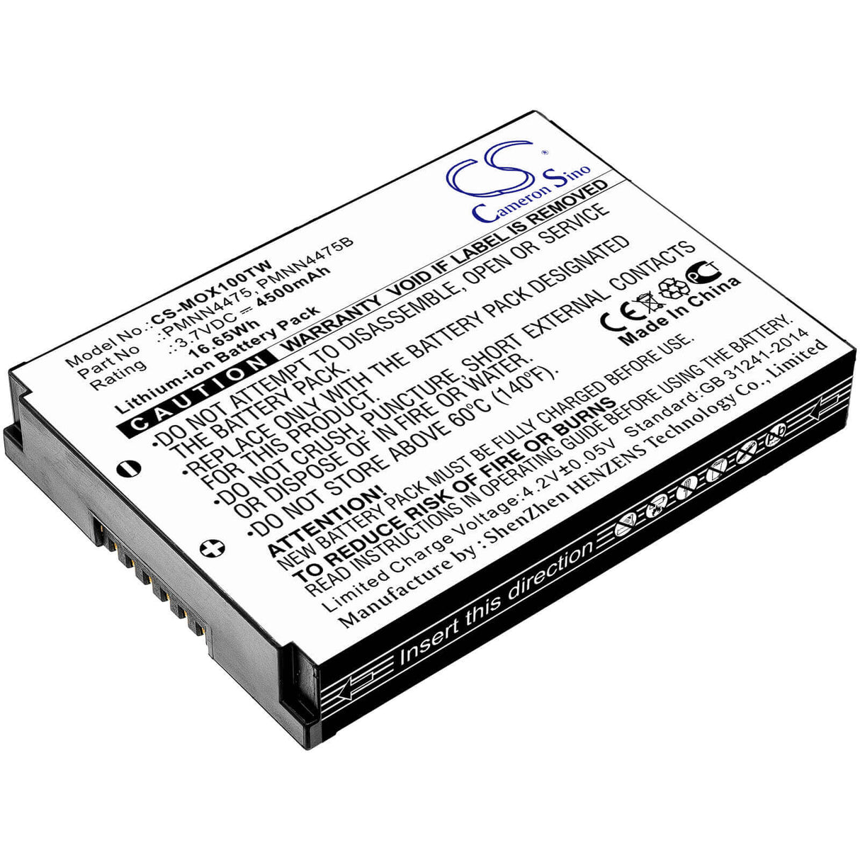 3.7V, Li-ion, 4500mAh, Two-Way Radio battery fits Lex, Motorola, Pa33gab013a, L10, L10i, 16.65Wh Two-Way Radio Cameron Sino Technology Limited