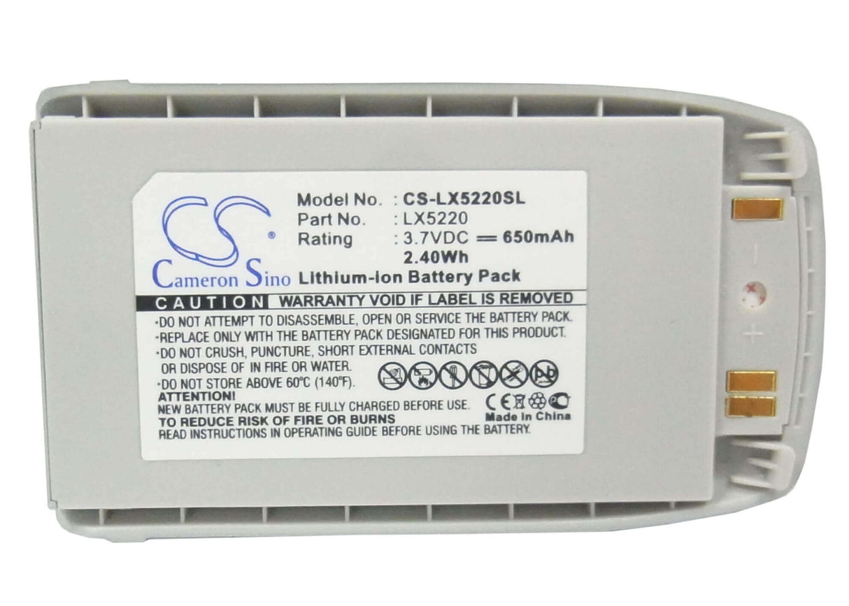 3.7V, Li-ion, 650mAh, batterie de smartphone compatible avec Lg, 5220, 5220c, 2.41Wh Mobile, Smartphone Cameron Sino Technology Limited (Smartphone)
