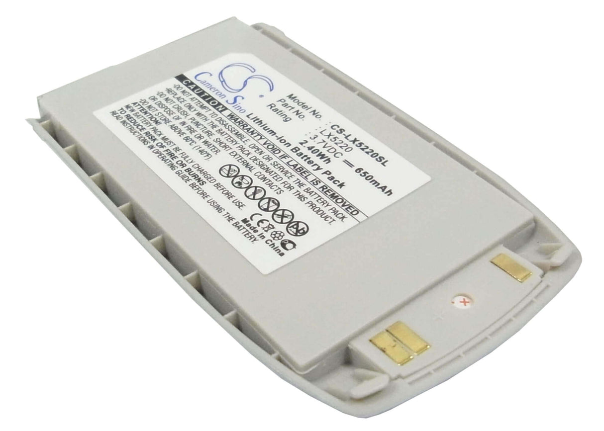 3.7V, Li-ion, 650mAh, batterie de smartphone compatible avec Lg, 5220, 5220c, 2.41Wh Mobile, Smartphone Cameron Sino Technology Limited (Smartphone)