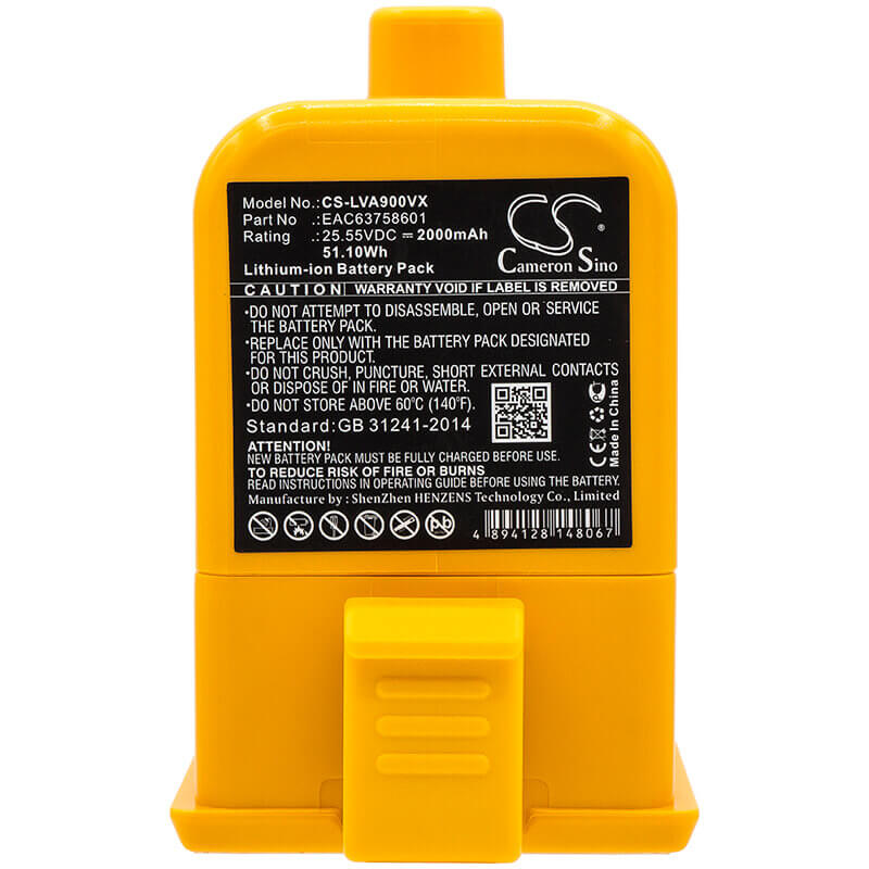Vacuum battery For Lg, A9m, A9master2x, A9multi 25.55v, 2000mah - 51.10wh Vacuum Cameron Sino Technology Limited