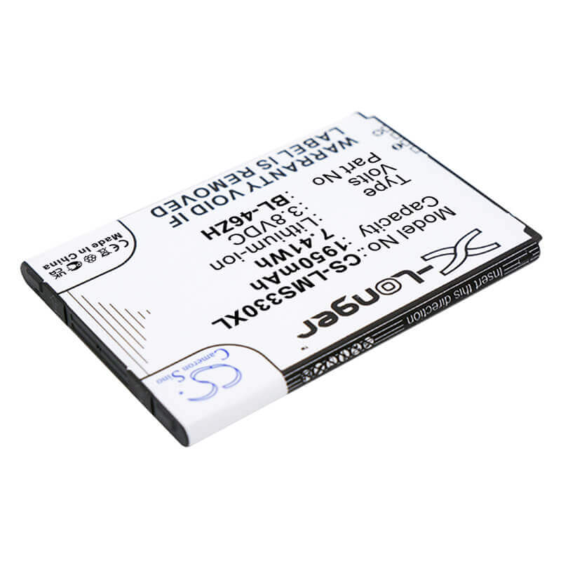 3.8V, Li-ion, 1950mAh, SmartPhone battery fits At&t, Lg, Bl-46zh, Gophone 4g Lte, 7.41Wh Mobile, SmartPhone Cameron Sino Technology Limited (Smartphone)