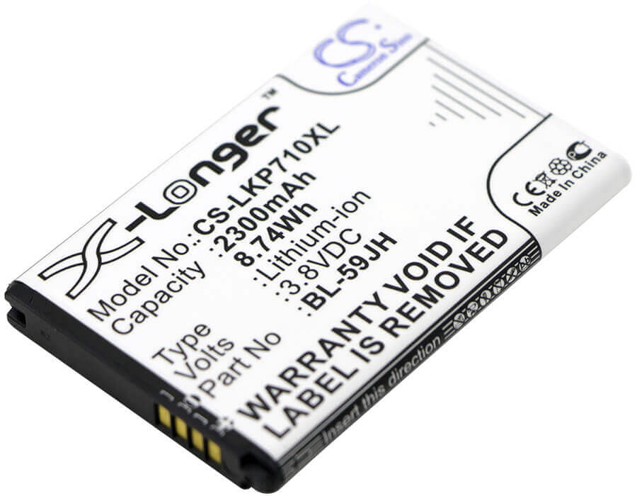 3,8V, Li-ion, 2300mAh, batterie SmartPhone compatible avec Lg, Verizon, Bl-59jh, As870, D500, 8,74Wh Mobile, SmartPhone Cameron Sino Technology Limited (Smartphone)