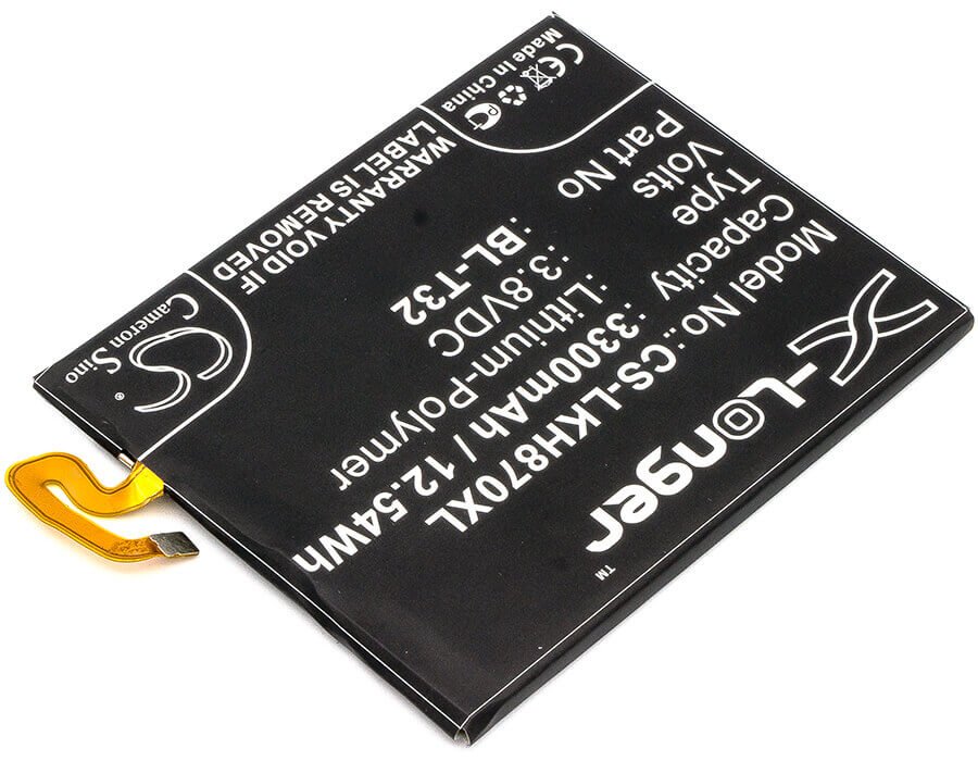 3.8V, Li-Polymer, 3300mAh, SmartPhone battery fits Lg, Bl-t32, As993, G6, 12.54Wh Mobile, SmartPhone Cameron Sino Technology Limited (Smartphone)