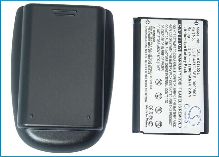 Battery For Lg Ax140, Ax145, Ux140 3.7v, 1700mah - 6.29wh Batteries for Electronics Cameron Sino Technology Limited (Suspended)