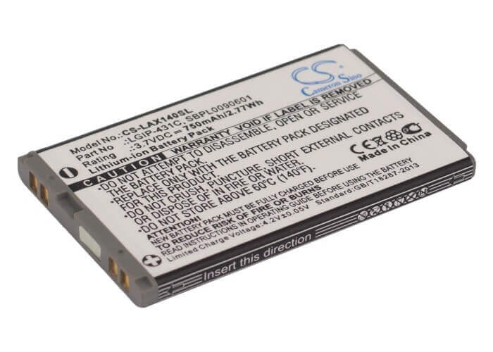 3.7V, Li-ion, 750mAh, SmartPhone battery fits Lg, Lgip-431c, Ax140, Ax145, 2.78Wh Mobile, SmartPhone Cameron Sino Technology Limited (Suspended)