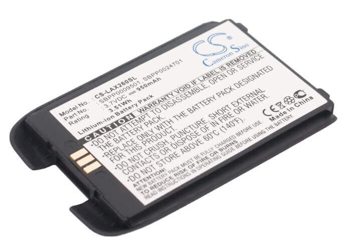 3.7V, Li-ion, 950mAh, SmartPhone battery fits Lg, Sbpp0009501, Ax260, Lx260, 3.52Wh Mobile, SmartPhone Cameron Sino Technology Limited (Suspended)
