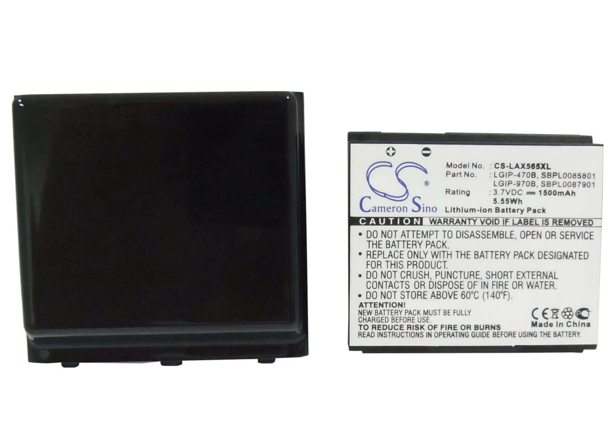 3.7V, Li-ion, 1150mAh, SmartPhone battery fits Lg, Lgip-470b, Ax565, Lx570, 4.26Wh Mobile, SmartPhone Cameron Sino Technology Limited (Suspended)