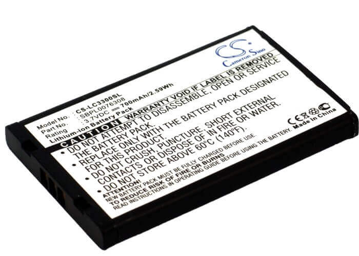 3.7V, Li-ion, 700mAh, SmartPhone battery fits Lg, Acga0012601, 672, C2000, 2.59Wh Mobile, SmartPhone Cameron Sino Technology Limited (Suspended)