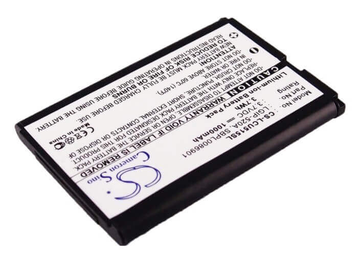 Battery For Lg Cu515, Kp320, Lx400 3.7v, 1000mah - 3.70wh Batteries for Electronics Cameron Sino Technology Limited (Suspended)
