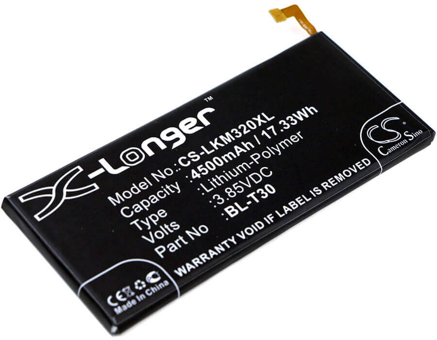 3.85V, Li-Polymer, 4500mAh, SmartPhone battery fits Tracfone, Lg, Bl-t30, Fiesta, Fiesta 2 Lte, 17.33Wh Mobile, SmartPhone Cameron Sino Technology Limited (Smartphone)