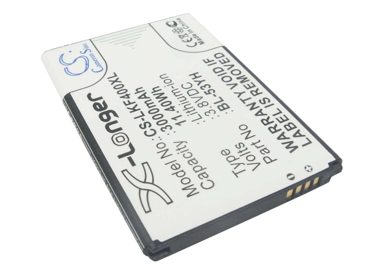 3.8V, Li-ion, 3000mAh, SmartPhone battery fits Lg, Bl-53yh, Aka, D690, 11.4Wh Mobile, SmartPhone Cameron Sino Technology Limited (Smartphone)