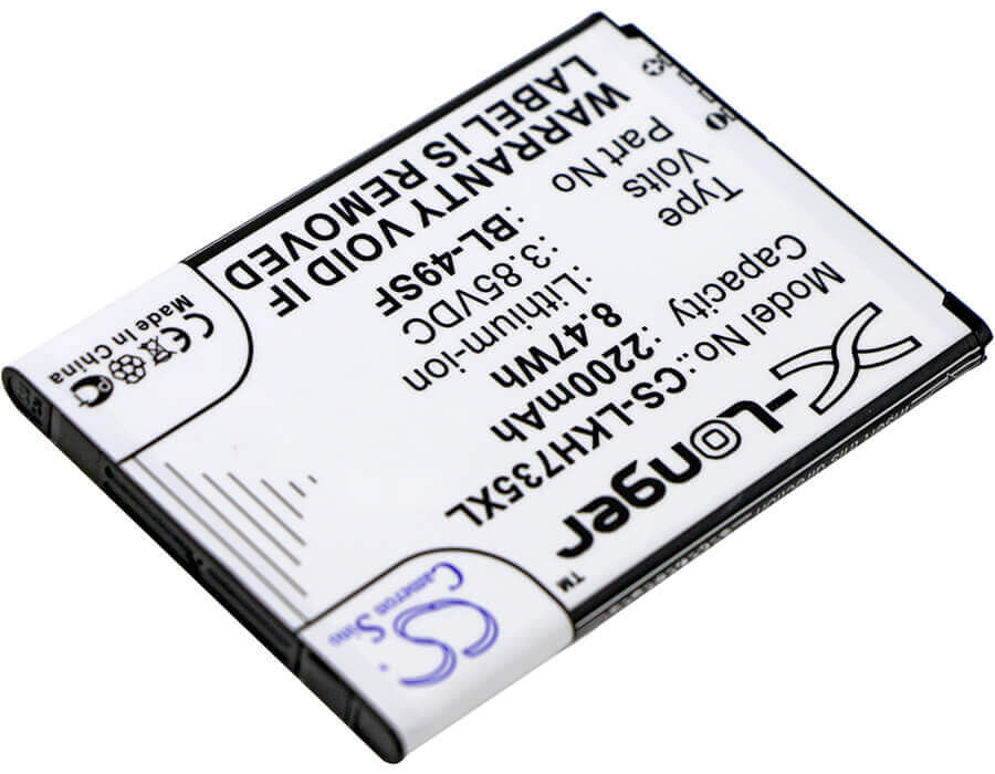 3.85V, Li-ion, 2200mAh, SmartPhone battery fits Lg, Bl-49sf, G4 Beat, G4 Mini, 8.47Wh Mobile, SmartPhone Cameron Sino Technology Limited (Smartphone)