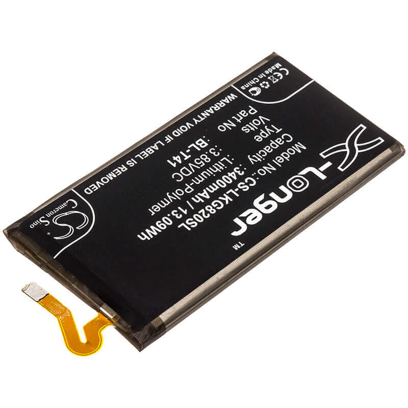 3.85V, Li-Polymer, 3400mAh, batterie de smartphone compatible avec Lg, Bl-t41, G8 Thinq, G8 Thinq Lm-g820qm, 13.09Wh Mobile, Smartphone Cameron Sino Technology Limited (Smartphone)