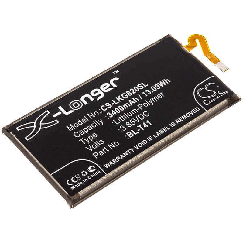 3.85V, Li-Polymer, 3400mAh, batterie de smartphone compatible avec Lg, Bl-t41, G8 Thinq, G8 Thinq Lm-g820qm, 13.09Wh Mobile, Smartphone Cameron Sino Technology Limited (Smartphone)