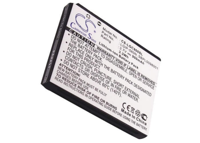 3.7V, Li-ion, 900mAh, SmartPhone battery fits Telstra, Lg, Lgip-580n, Arena Gt950, Bliss Ux700, 3.33Wh Mobile, SmartPhone Cameron Sino Technology Limited (Smartphone)