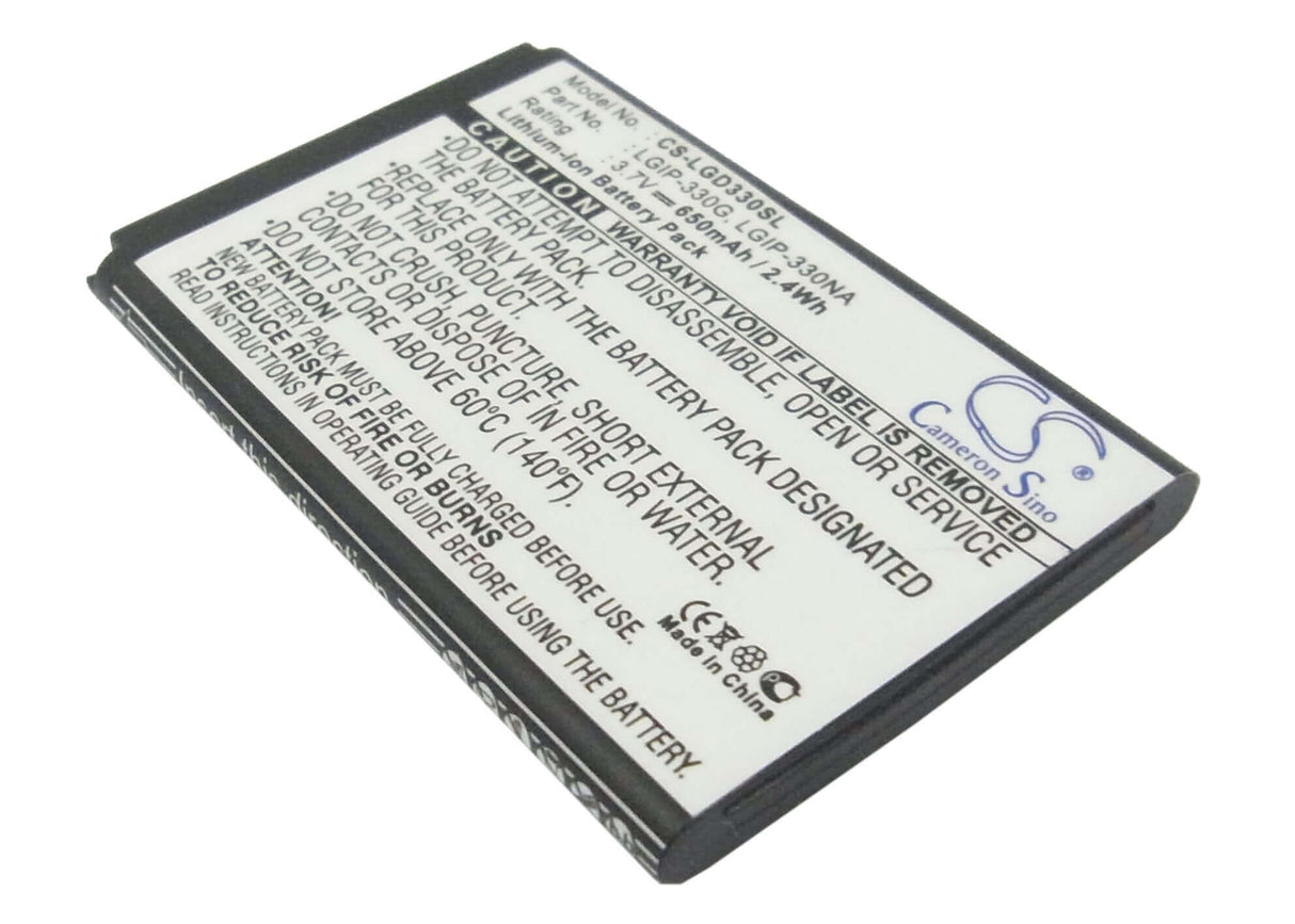 3.7V, Li-ion, 650mAh, batterie de smartphone compatible avec Lg, Lgip-330na, Gb220, Gb230, 2.41Wh Mobile, Smartphone Cameron Sino Technology Limited (Smartphone)