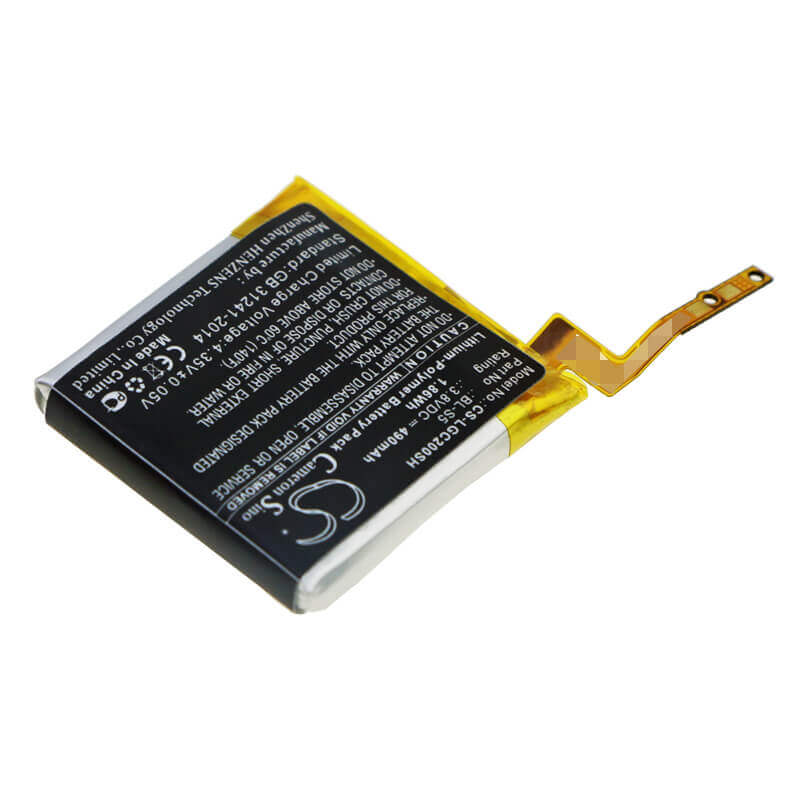 3.8V, Li-Polymer, 490mAh, Smartwatch battery fits Lg, Bl-s5, Gizmogadget, Vc200, 1.86Wh Smartwatch Cameron Sino Technology Limited