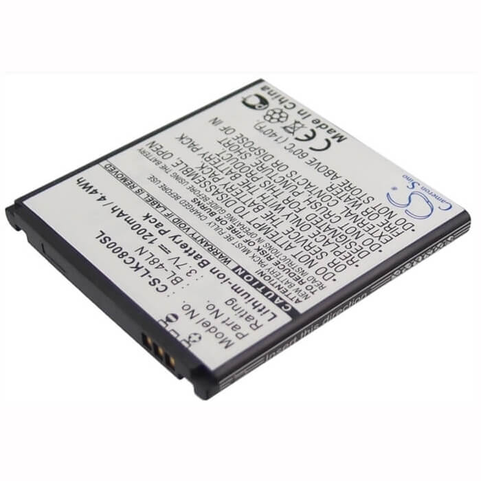 3.7V, Li-ion, 1200mAh, batterie de smartphone compatible avec T-mobile, Lg, Bl-48ln, C800dg, C800g, 4.44Wh Mobile, Smartphone Cameron Sino Technology Limited (Smartphone)